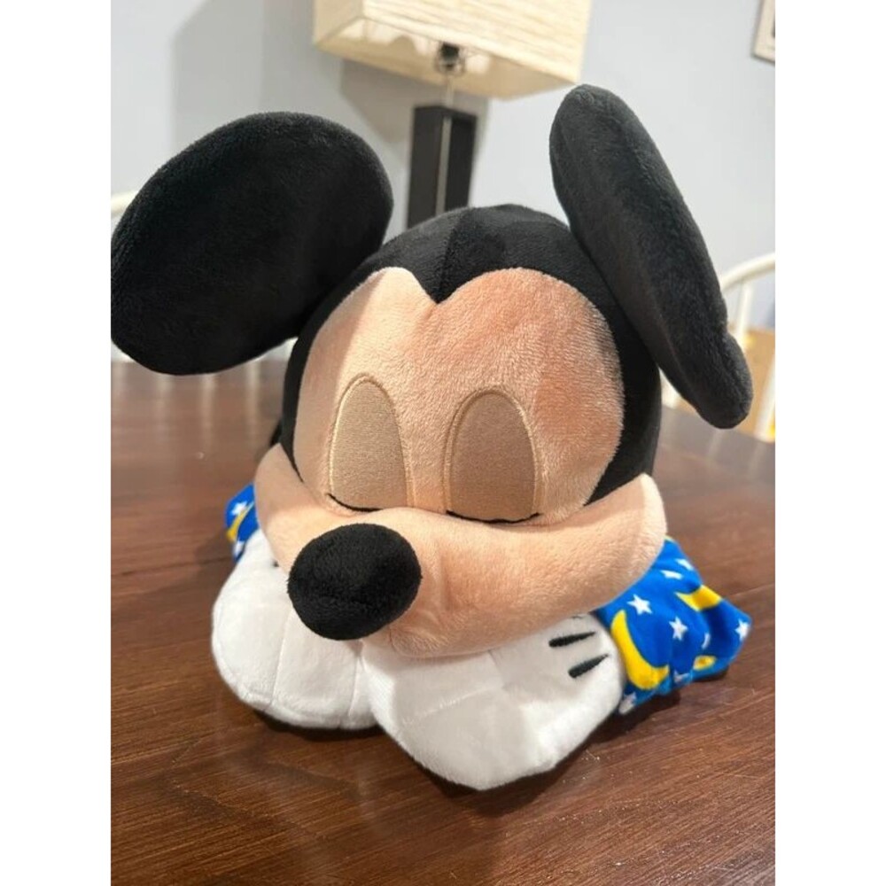 Disney Store Mickey Mouse Sleeping Plush Blue Moon Star Pajamas Bedtime Large